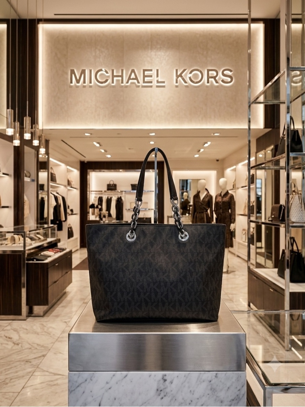 MICHAEL Michael Kors - Cynthia Black Monogram Tote